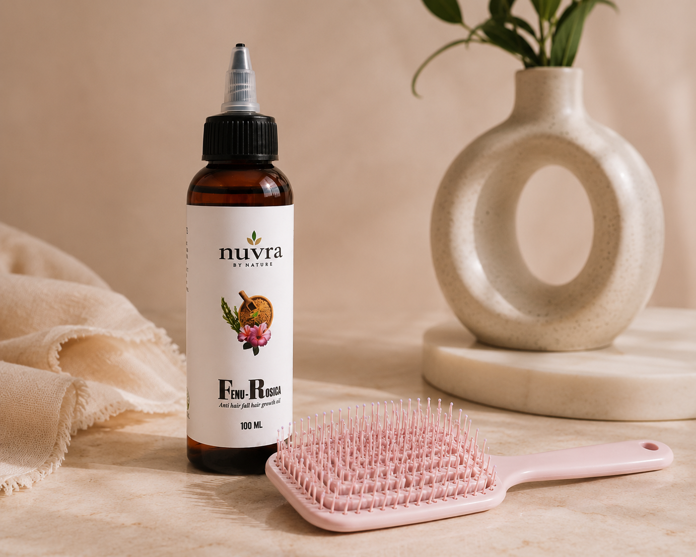 Detangling Paddle Hair Brush | Scalp Massage Brush for Curly, Thick & Straight Hair